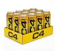C4 Performance Energy Drinks Pineapple Head 500ml (12 pack) | Sugar Free Energy Drink with 160mg Caffeine, 250mg Betaine, 1050mg Taurine | Low Calorie Fizzy Drinks for On the Go Energy and Focus