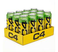 C4 Performance Energy Drinks Twisted Limeade 500ml (12 pack), Sugar Free Energy Drink with 160mg Caffeine, 250mg Betaine, 1050mg Taurine, Low Calorie Fizzy Drinks for On the Go Energy and Focus