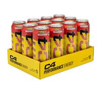 C4 Performance Energy Millions Strawberry 500ml (12 Pack) Price Marked | Sugar Free | 160mg Caffeine, 250mg Betaine & 1050mg Taurine | Low Calorie Energy Drink for Focus & Performance