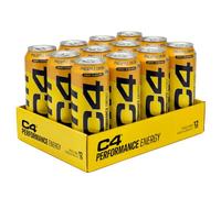 C4 Performance Energy Pineapple Crush 500ml (12 Pack) Price Marked | Sugar Free | 160mg Caffeine, 250mg Betaine & 1050mg Taurine | Low Calorie Energy Drink for Focus & Performance