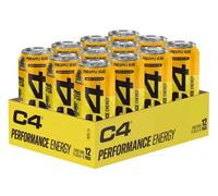 C4 Performance Energy Drinks Pineapple Head 500ml (12 pack) | Sugar Free Energy Drink with 160mg Caffeine, 250mg Betaine, 1050mg Taurine | Low Calorie Fizzy Drinks for On the Go Energy and Focus