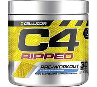 C4 Ripped Pre Workout Powder ICY Blue Raspberry 30 Servings | Zero Sugar Pre Workout with 150mg Caffeine, 500mg L Carnitine, 1600mg Beta Alanine, 200mg Green Coffee Bean Extract