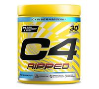 C4 Ripped Pre Workout Powder ICY Blue Raspberry 30 Servings | Zero Sugar Pre Workout with 150mg Caffeine, 500mg L Carnitine, 1600mg Beta Alanine, 200mg Green Coffee Bean Extract
