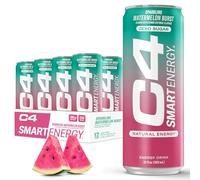 C4 Smart Energy Drink - Sugar Free Performance Fuel & Nootropic Brain Booster, Coffee Substitute or Alternative | Watermelon Burst 12 Oz - 12 Pack