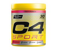 C4 Sport Fruit Punch Pre-Workout with Creatine & Electrolytes (30 Servings) [Best Before: 25/04/2026]