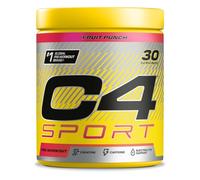 C4 Sport Pre Workout Powder Fruit Punch 30 Servings | Zero Sugar Pre Workout with Creatine Monohydrate 3.409g, Beta Alanine 1g, L Citrulline 0.55g, Caffeine 135g | Informed Sport Certified