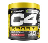 C4 Sport Pre Workout Powder Fruit Punch 30 Servings | Zero Sugar Pre Workout with Creatine Monohydrate 3.409g, Beta Alanine 1g, L Citrulline 0.55g, Caffeine 135g | Informed Sport Certified