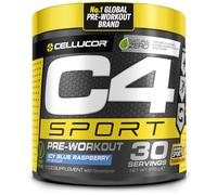C4 Sport Pre Workout Powder ICY Blue Raspberry 30 Servings | Zero Sugar Pre Workout with Creatine Monohydrate 3.409g, Beta Alanine 1g, L Citrulline 0.55g, Caffeine 135g | Informed Sport Certified