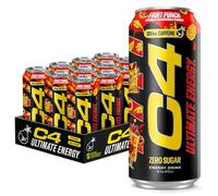 C4 Ultimate Sugar Free Energy Drink 16oz (Pack of 12) | Fruit Punch | Pre Workout Performance Drink with No Artificial Colors or Dyes