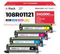 C400 C405 Drum Unit/Imaging Drum 4 Pack Replacement for Xerox 108R01121 Phaser 6600DN 6600N 6600 VersaLink C400DN C400N C405DN WorkCentre 6605DN 6605N 6655 C2636 3545 7328 7336 7345 7346 Color Printer