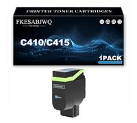 C410 Toner Cartridge, Compatible 006R04677 006R04678 006R04679 006R04680 Toner Cartridges for Xerox VersaLink C410 C415 Printer,Cyan-1 Pack