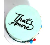 C453 That's Amore Cake Topper - Acrylic Black Bachelorette Bridal Shower Decorations, Thats Amore Wedding Cake Decor for Bachelorette, Engagement, Wedding Reception, Anniversary