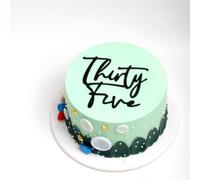 C494 Black Acrylic Thirty Five Cake Topper, Men/Women 35th Birthday/35 Fabulous/Hello 35 Cake Decorative Number Party Supplies for Birthday, Anniversary, Special Events