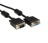 C4A® 10m Fully Wired M-F SVGA/VGA Cable - ALL 15 Pins Connected/Male to Female (Plug to Socket) / DDC Compatible