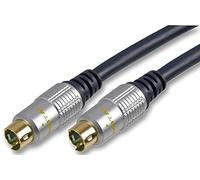C4A® 1m Premium Quality S-Video Cable Fully Shielded SVHS Lead (1 Metre)