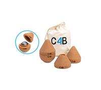 C4B Cork Trigger Point Pusher Set | 2 in 1 Cork Massage Ball | 3 Different Attachments of the Hand Pushers | Trigger Point Massage Acupressure Kit for Work, Home, Office or Sports