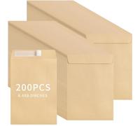 C5 100gsm Self-Seal Envelopes 200 Pack 229×162mm Kraft Paper