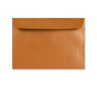 C5 Coloured envelopes for A5 Greeting Cards Christmas Cards Wedding Invitation Crafts 162x229mm- Pack of 12 envelopes (Pearl Copper Peel and Seal)