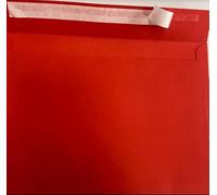 C5 Coloured Envelopes for A5 Greeting Cards Peel and Seal Wallet Envelopes Wedding Invitation Crafts Office 162x229mm- Pack of 10 envelopes (Red P&S)