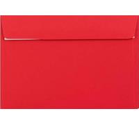 C5 Coloured Envelopes for A5 Greeting Cards Peel and Seal Wallet Envelopes Wedding Invitation Crafts Office 162x229mm- Pack of 20 envelopes (Red P&S)