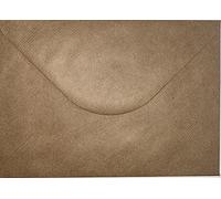 C5 Coloured envelopes for A5 Greeting Cards Wedding Invitation Crafts 162x229mm- Pack of 12 envelopes (Brown Ribbed)