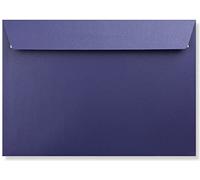 C5 Coloured envelopes for A5 Greeting Cards Wedding Invitation Crafts 162x229mm- Pack of 40 envelopes (Pearl Navy Blue Peel & Seal)