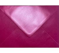 C5 Coloured Envelopes for A5 Greeting Cards Wedding Invitations Crafts Business Office Envelope 162mm x 229mm - Pack of 10 Envelopes (Pearl Fuchsia Pink)