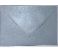 C5 Pearl Blue C5 Coloured envelopes for A5 Greeting Cards Wedding Invitation Crafts 162x229mm- Pack of 25 envelopes (Pearl Blue)