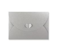 C5 Pearl Card Envelope, Butterfly Envelopes, Gift Envelopes, 250gsm Card Coloured Envelopes, Use with A5 Greeting Card, Wedding Invitations, C5 162x229mm - Pack of 5 (Pearl Silver)