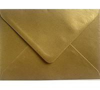 C5 Pearl Gold C5 Coloured Envelopes for A5 Greeting Cards Wedding Invitation Crafts 162x229mm- Pack of 10 envelopes (Pearl Gold)