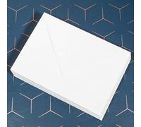 C5 White Greeting Card Envelopes 229MM X 162MM 100gsm Diamond Flap Wedding Invitation (50)