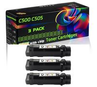C500 C505 Compatible for Xerox Toner Cartridges with Chip VersaLink C500 C500DN C500DNW C500N C500NW C505 C505S C505SW Printers (3 Pack Black)