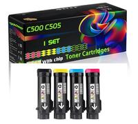 C500 C505 Compatible for Xerox Toner Cartridges with Chip VersaLink C500 C500DN C500DNW C500N C500NW C505 C505S C505SW Printers (4-Pack BK/C/M/Y)