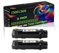 C500 C505 Compatible for Xerox Toner Cartridges with Chip VersaLink C500 C500DN C500DNW C500N C500NW C505 C505S C505SW Printers (2 Pack Black)