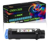C500 C505 Compatible for Xerox Toner Cartridges with Chip VersaLink C500 C500DN C500DNW C500N C500NW C505 C505S C505SW Printers (1 Pack Cyan)