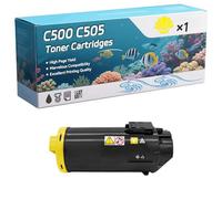 C500 C505 Toner Cartridges Compatible for Xerox VersaLink C500DN C505S C505X Printers, High-Definition Printing Effect with Chip, 22100 Pages (1 Pack Yellow)