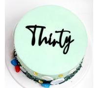 C504 Acrylic Black Thirty Cake Topper, Happy 30th Birthday Cake Decors - 30 Years Old Party Decorations,30th Anniversary Party Decorations