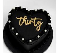 C505 Acrylic Gold Thirty Cake Topper, Happy 30th Birthday Cake Decors - 30 Years Old Party Decorations,30th Anniversary Party Decorations