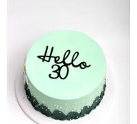 C509 Hello 30 Cake Topper - Gold Acrylic 30th Birthday Party Decorations for 30th Anniversary or Thirty Birthday Party,Photo Booth Props