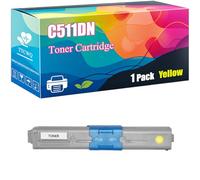 C511DN Toner Cartridge Compatible with Okidata OKI C511DN C531 C531dn MC562 MC562dn MC562dnw MC562w Printers, High-Yield Ideal for High-Volume Printing (1 Pack Yellow)