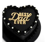 C516 Acrylic Gold Best Dad Ever in The World Cake Topper, Best Husband & Dad Cake Topper, Best Dad Ever, Happy Fathers Day, Dad Birthday Party Decorations