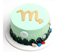 C521 Scorpio Cake Toppers, Acrylic Gold Constellation Scorpio Cupcake Picks, October/November Birthday Cake Décor,Scorpio Energy/Scorpio Season/Scorpio AF Birthday Party Decorations Supplies