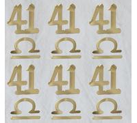 C530 12 Pcs Libra and 41 Cake Toppers, Acrylic Gold Constellation Libra and fortyone Cupcake Picks September October Birthday Cake Decorations 41st birthday decorations, Happy 41st Toppers