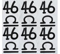 C531 12Pcs Libra and 46 Cake Toppers, Acrylic Gold Constellation Libra and forty six Cupcake Picks September October Birthday Cake Decorations 46th birthday decorations, Happy 46th Toppers