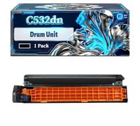 C532dn Drum Unit Compatible for Okidata OKI C532DN MC563DN C542DN MC563dnw C542dnw MC573DN Printers, With Chip Large Capacity 20000 Pages (1 Pack Black)