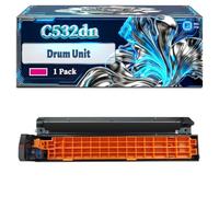 C532dn Drum Unit Compatible for Okidata OKI C532DN MC563DN C542DN MC563dnw C542dnw MC573DN Printers, With Chip Large Capacity 20000 Pages (1 Pack Magenta)