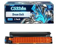 C532dn Drum Unit Compatible for Okidata OKI C532DN MC563DN C542DN MC563dnw C542dnw MC573DN Printers, With Chip Large Capacity 20000 Pages (1 Pack Cyan)