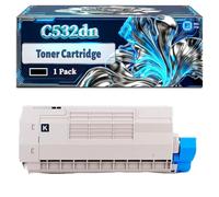 C532dn Toner Cartridge Compatible for Okidata OKI C532DN MC563DN C542DN MC563dnw C542dnw MC573DN Printers, With Chip Large Capacity 7000 Pages (1 Pack Black)