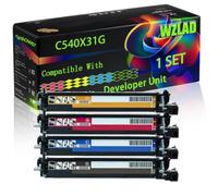 C540X31G Compatible for Lexmark Developer Unit with Chip X 543 DN X 544 DN X 544 DTN X 544 DW X 544 N X 546 DTN X 548 DE X 548 Printers (4-Pack BK/C/M/Y)
