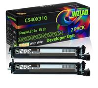 C540X31G Compatible for Lexmark Developer Unit with Chip X 543 DN X 544 DN X 544 DTN X 544 DW X 544 N X 546 DTN X 548 DE X 548 Printers (2 Pack Black)